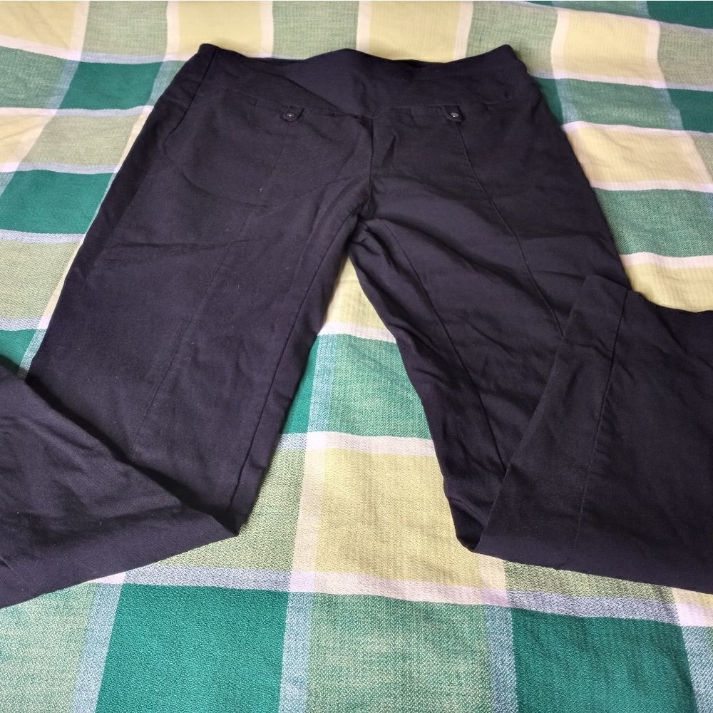 Style & Co PM Black Pull On Stretch Ankle High Waist Dress Business Pants